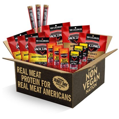 15 pack assorted Jack Link's jerky and meat snacks