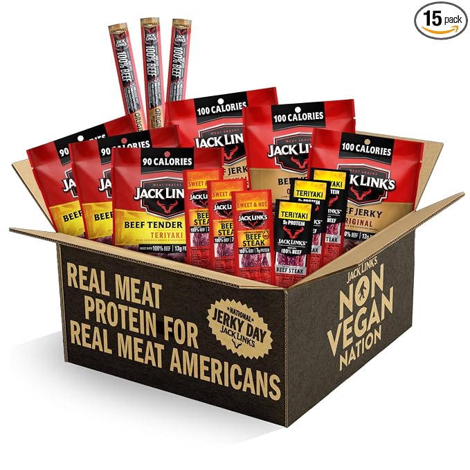 Jack Link's beef jerky variety pack gift basket