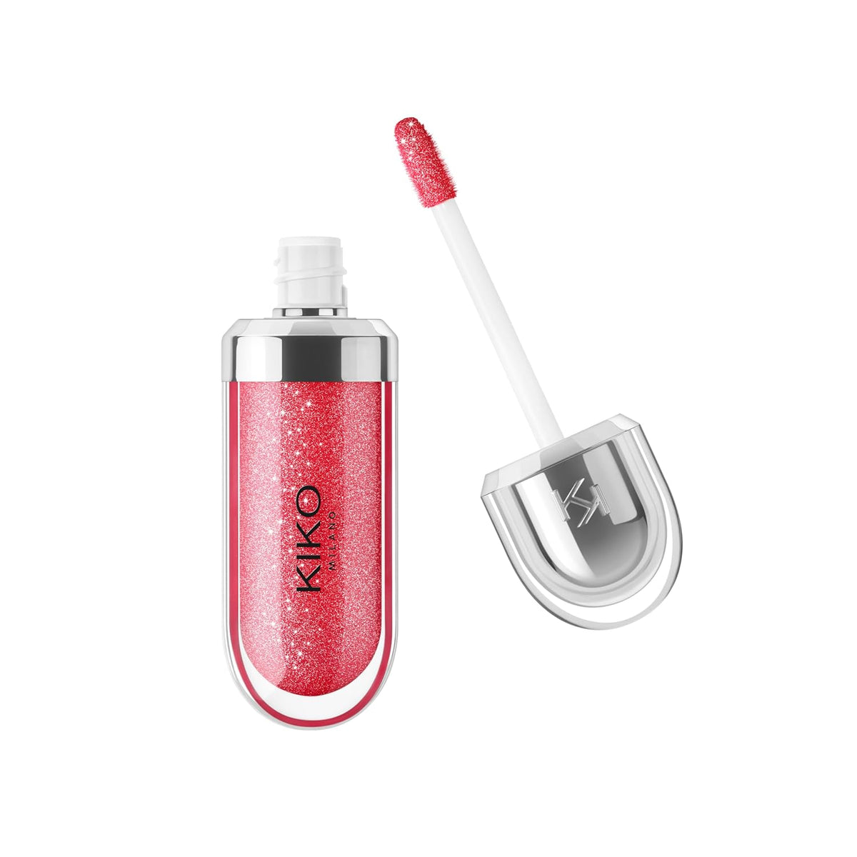 High-shine Kiko Milano lip gloss for fuller-looking lips
