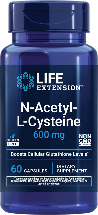 Life Extension N-Acetyl-L-Cysteine supplement label
