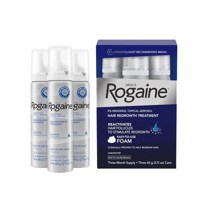 Unscented Rogaine hair regrowth foam for men