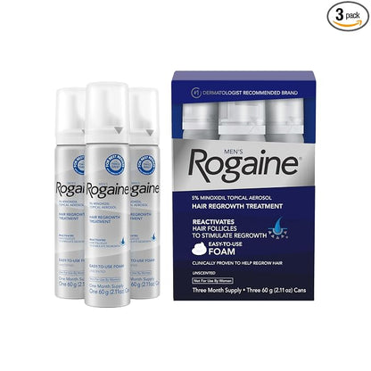 Rogaine men's 5% minoxidil topical foam 3-month supply