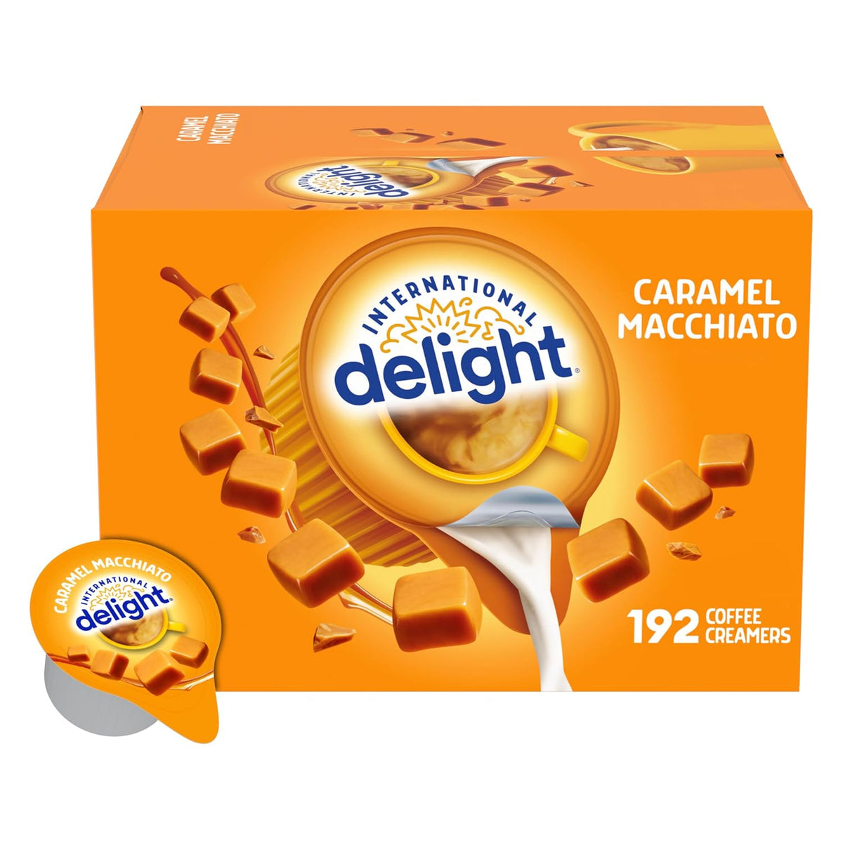 International Delight Coffee Creamer Singles caramel macchiato pack