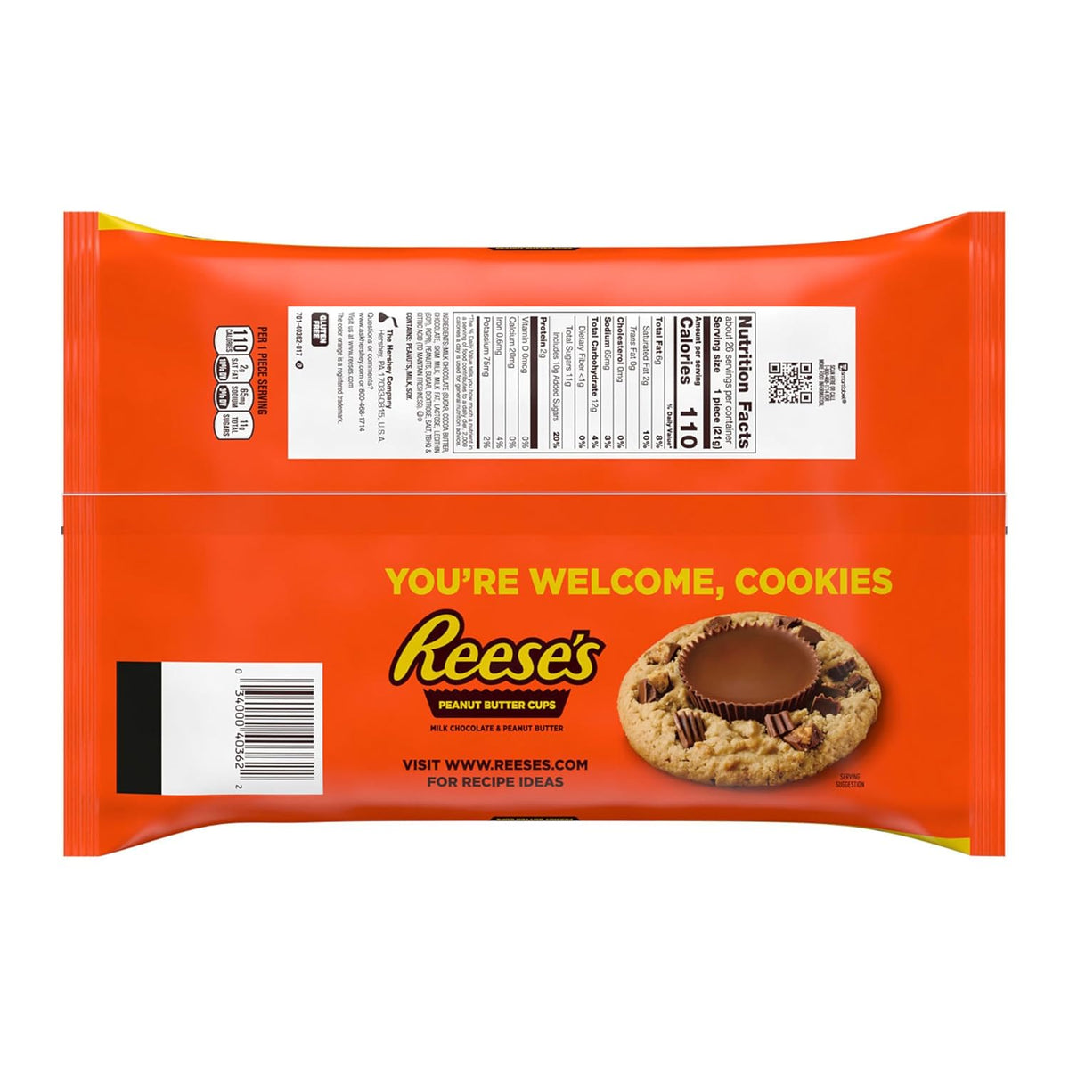 Snack size REESE'S milk chocolate peanut butter cups