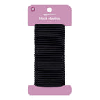 Amazon Basics snag-free ponytail holders in black