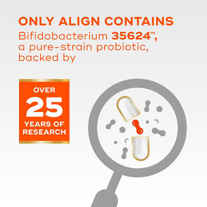 Align 63 count probiotic capsules packaging