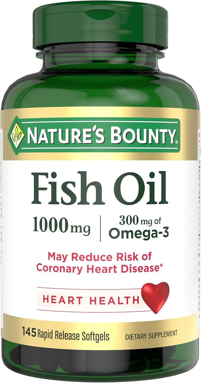 Nature's Bounty Fish Oil 1000mg 145 count bottle