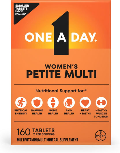 Women’s petite multivitamin tablets with vitamins A C D E and zinc