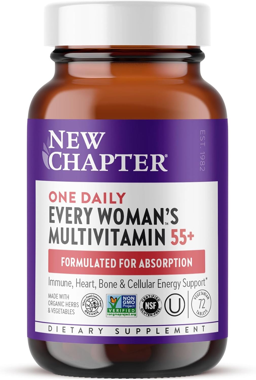 New Chapter women's 55+ once daily multivitamin tablets