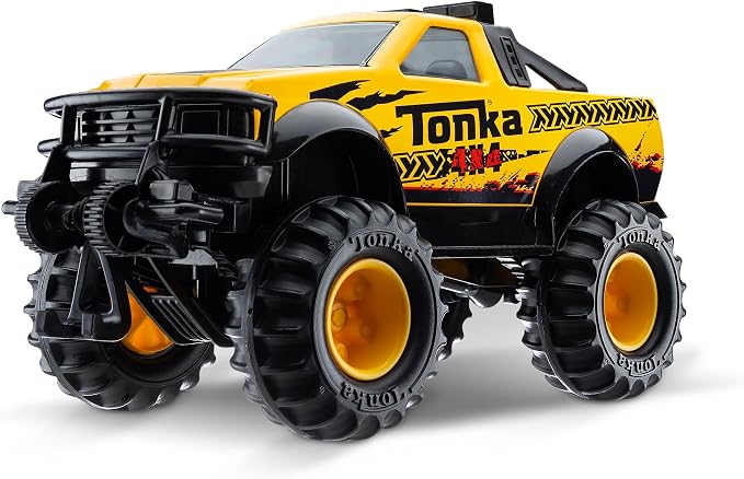 Tonka Steel Classics yellow 4x4 pickup toy truck