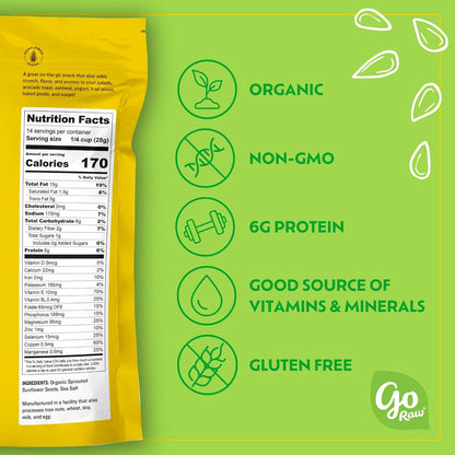Organic sprouted sunflower seeds by Go Raw