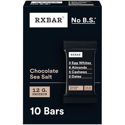 RXBAR Chocolate Sea Salt protein bars 10 count box