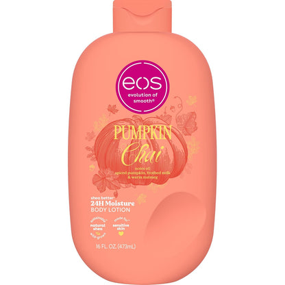 eos pumpkin chai body lotion with 24 hour moisture