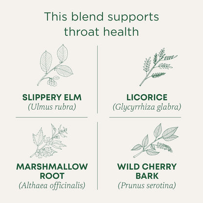 Organic herbal tea with licorice marshmallow root and echinacea