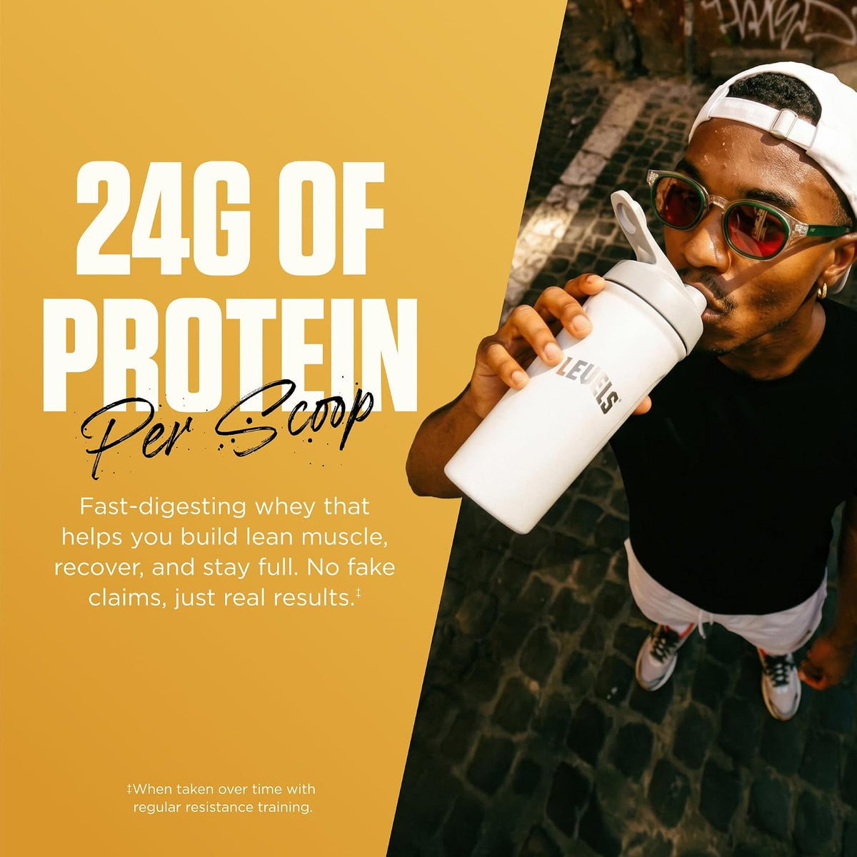 Levels whey protein powder for sports nutrition