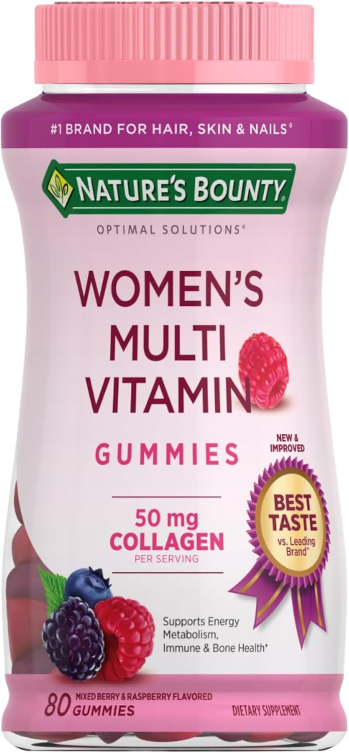 Women's daily multivitamin gummies with collagen