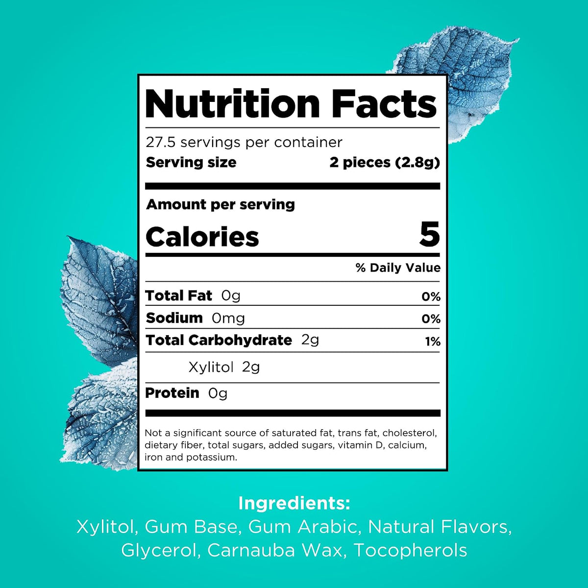 PUR gum wintergreen flavor packaging