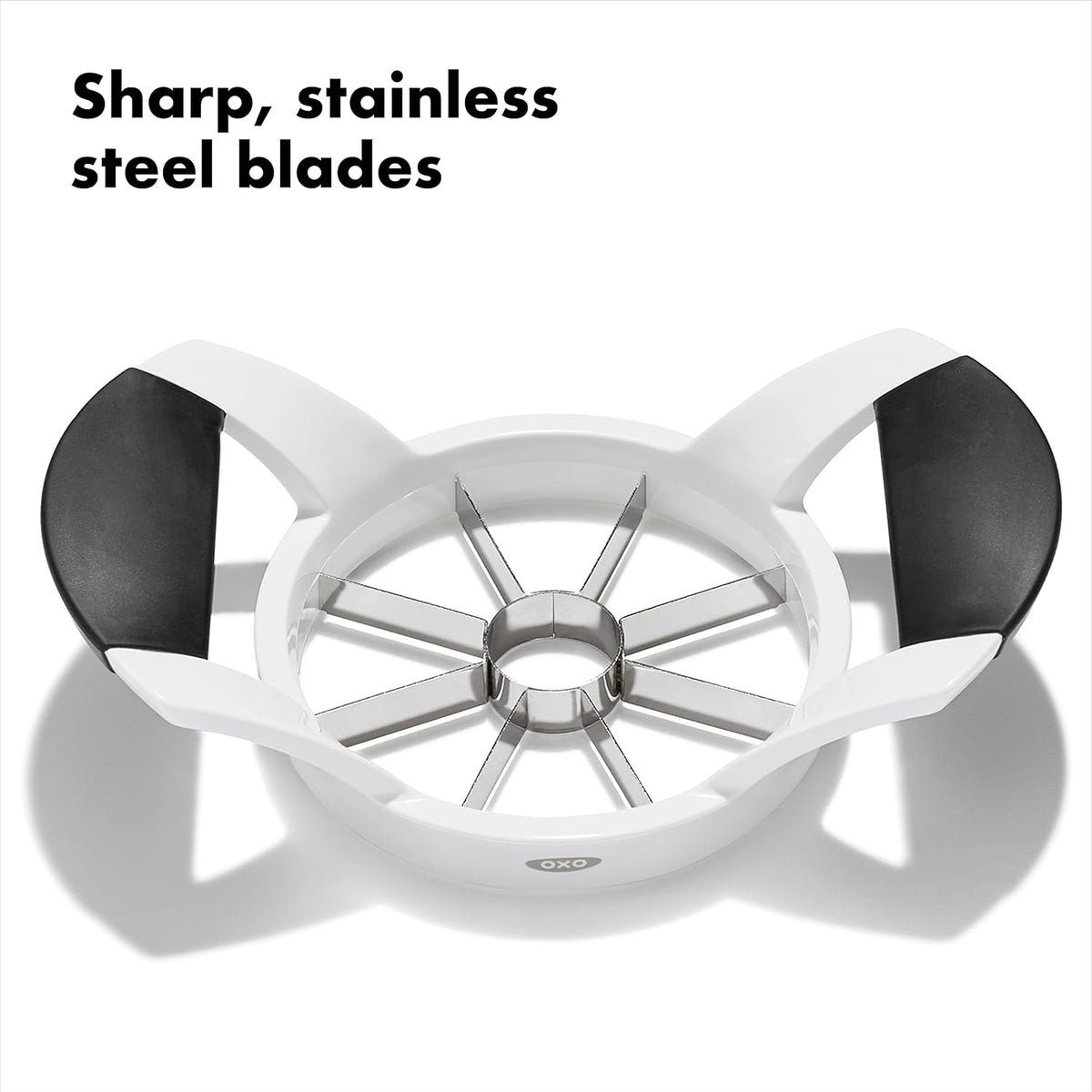 Ergonomic apple corer with non-slip grip