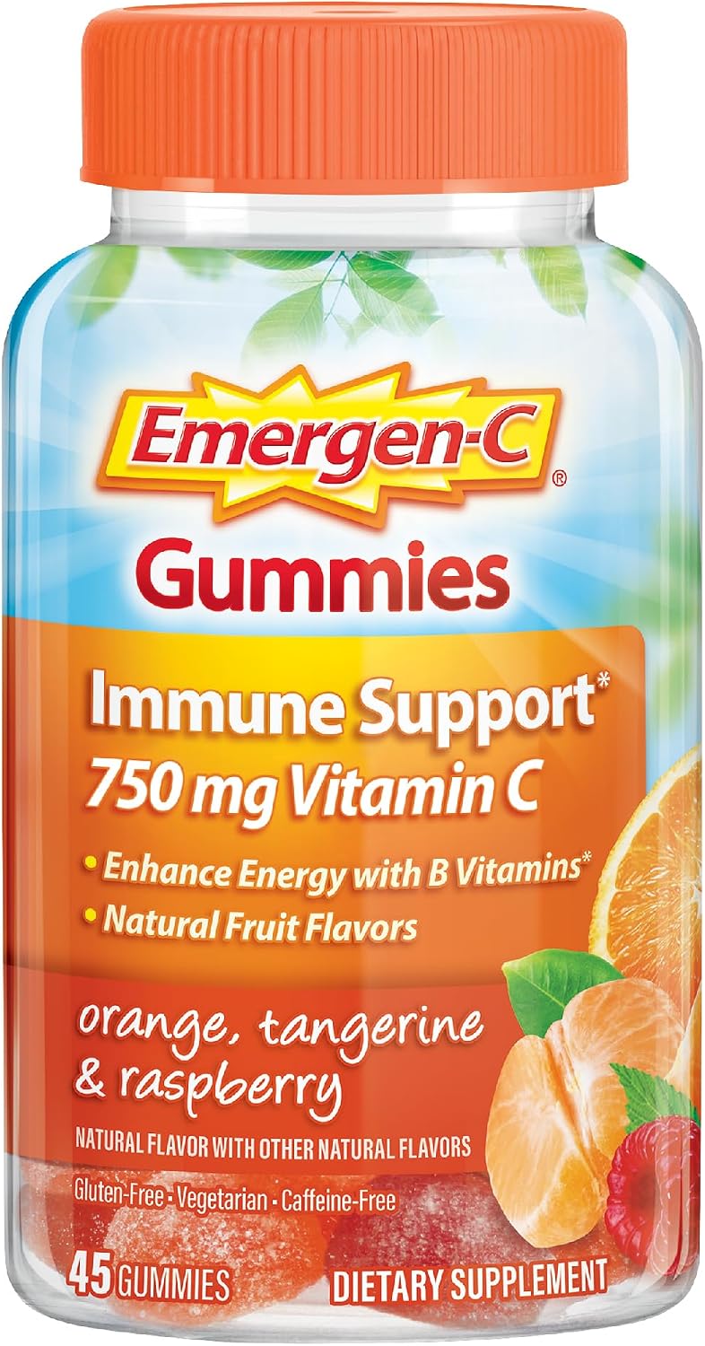 Emergen-C 750mg immune support gummies label