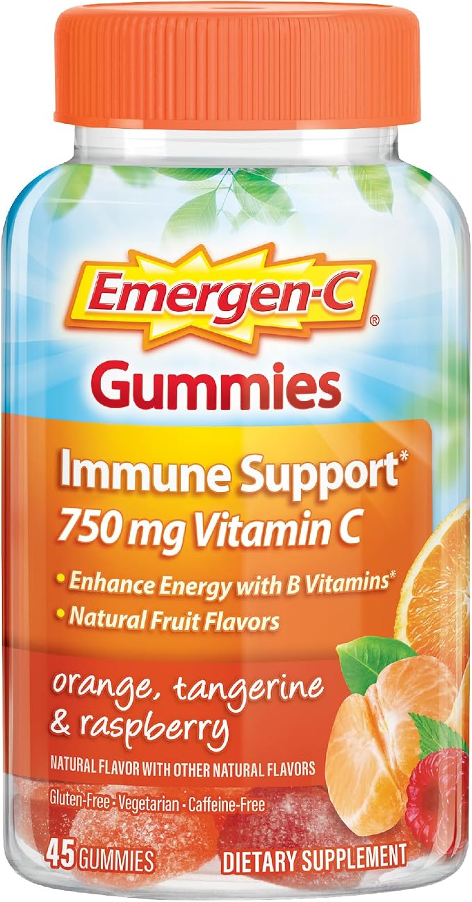 Emergen-C Vitamin C mixed fruit gummies bottle