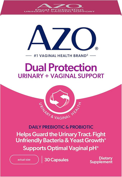 AZO Dual Protection urinary and vaginal probiotics 30 count