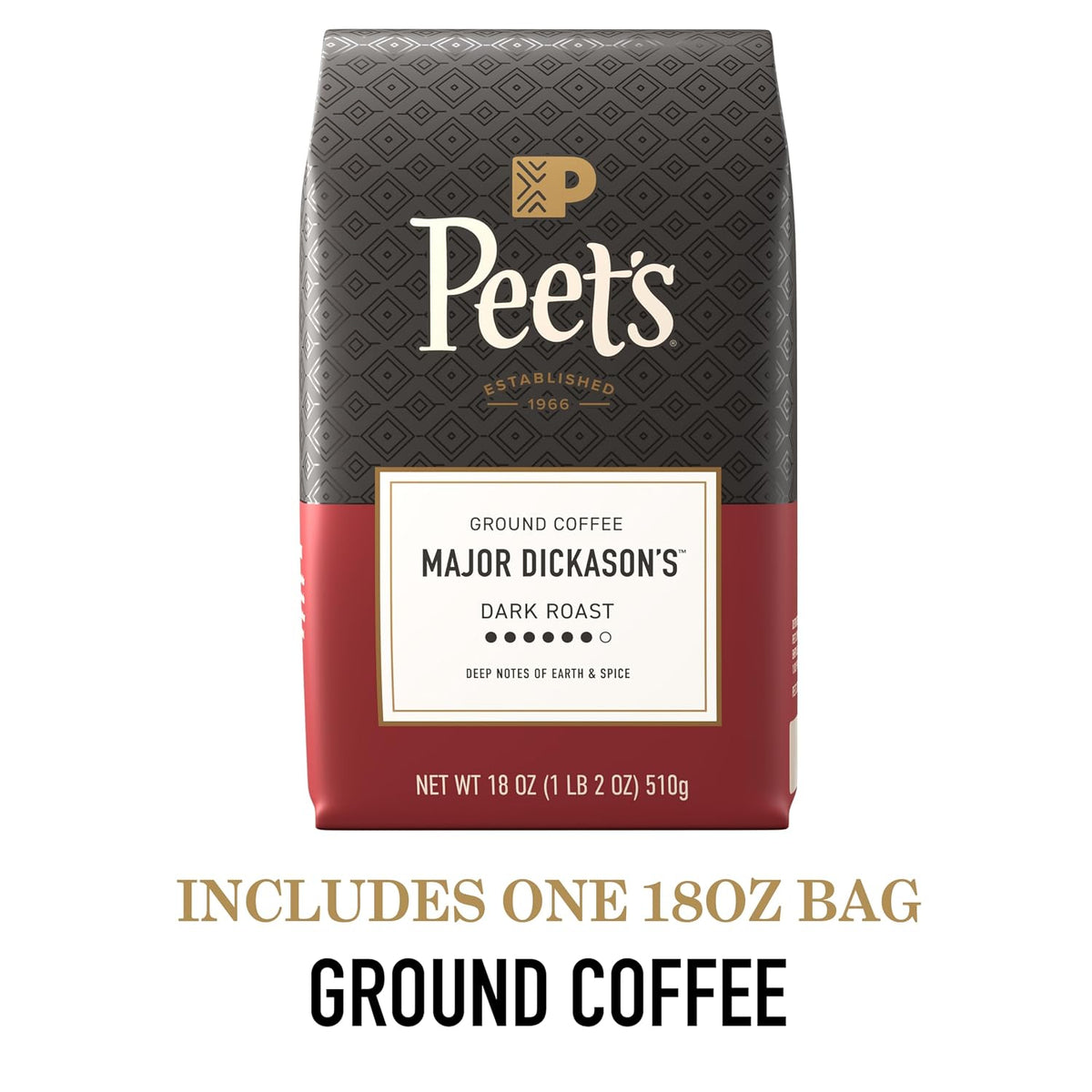 Peet's rich dark roast coffee for daily brewing