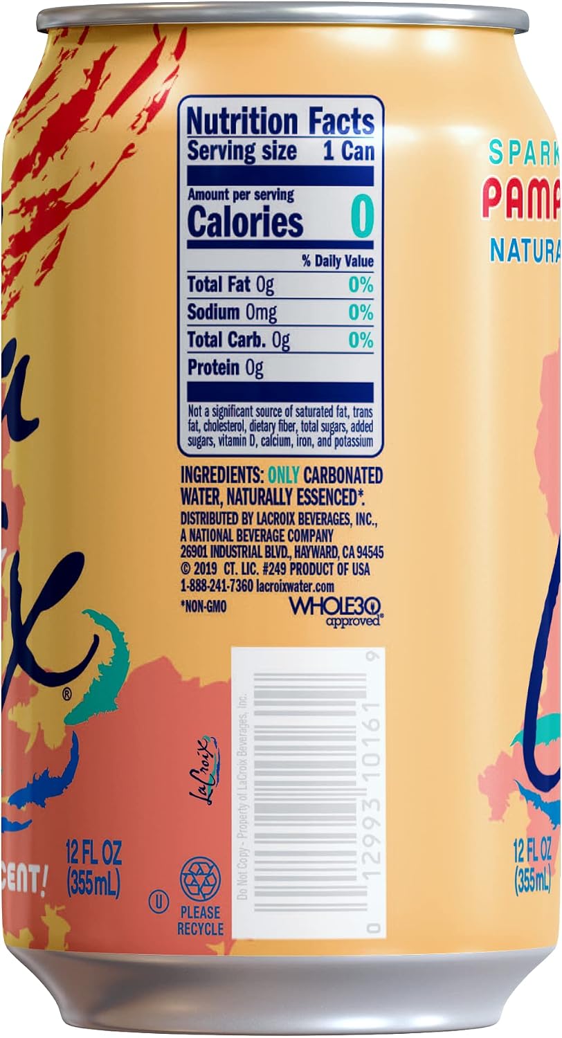 La Croix sparkling water grapefruit carbonated beverage