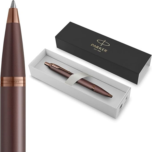 Parker IM burgundy monochrome ballpoint pen with gift box