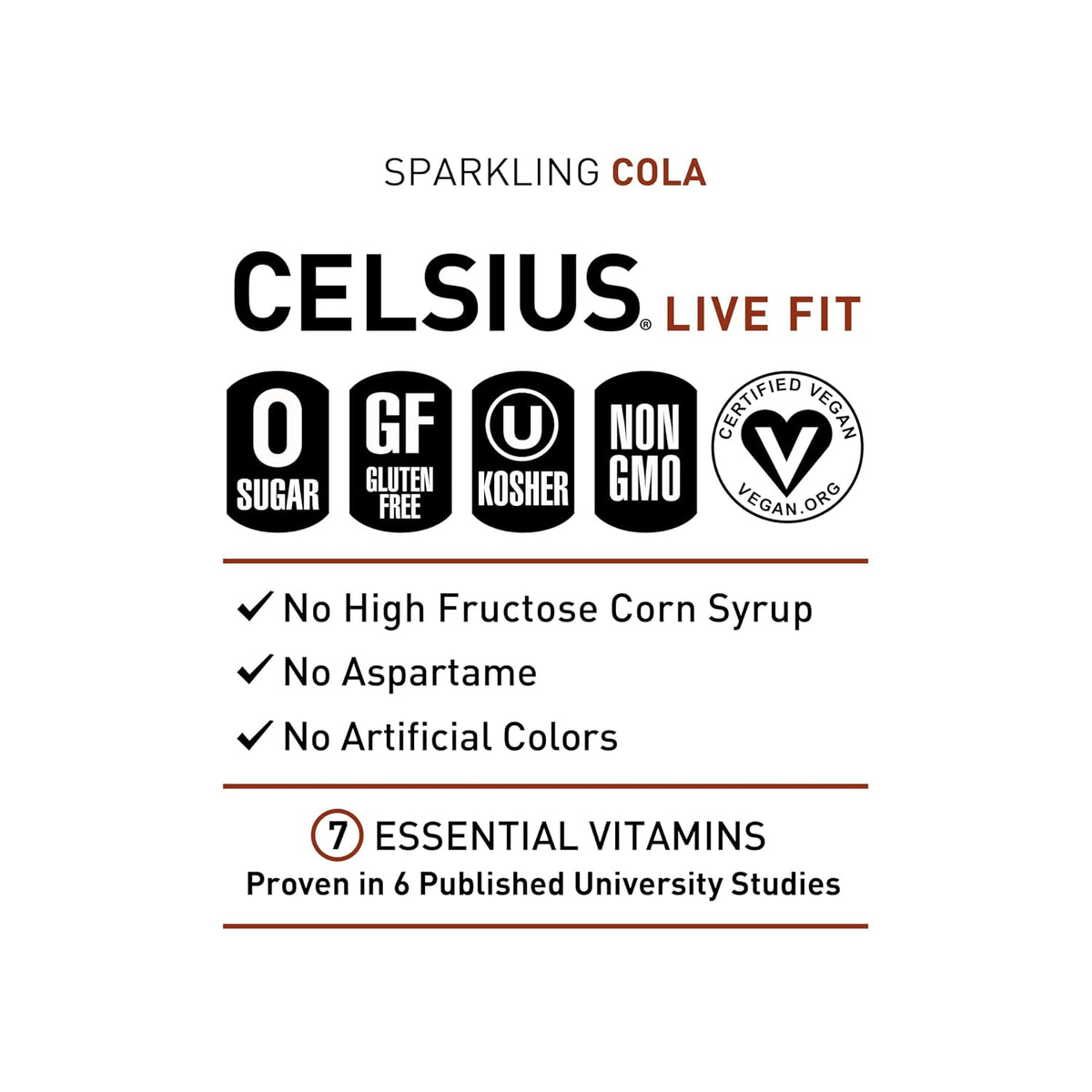 CELSIUS vegan gluten-free energy drink cans