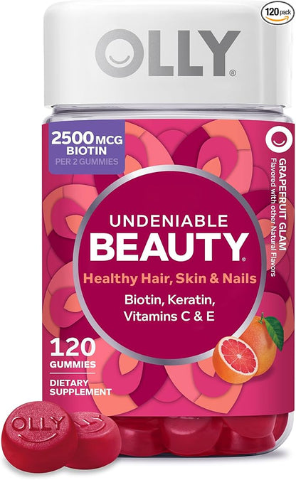 OLLY Hair Skin and Nails Gummies 120 count bottle