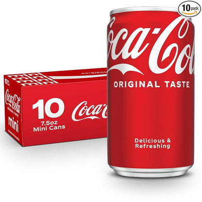 Coca-Cola mini soda cans 7.5 fl oz 10 pack