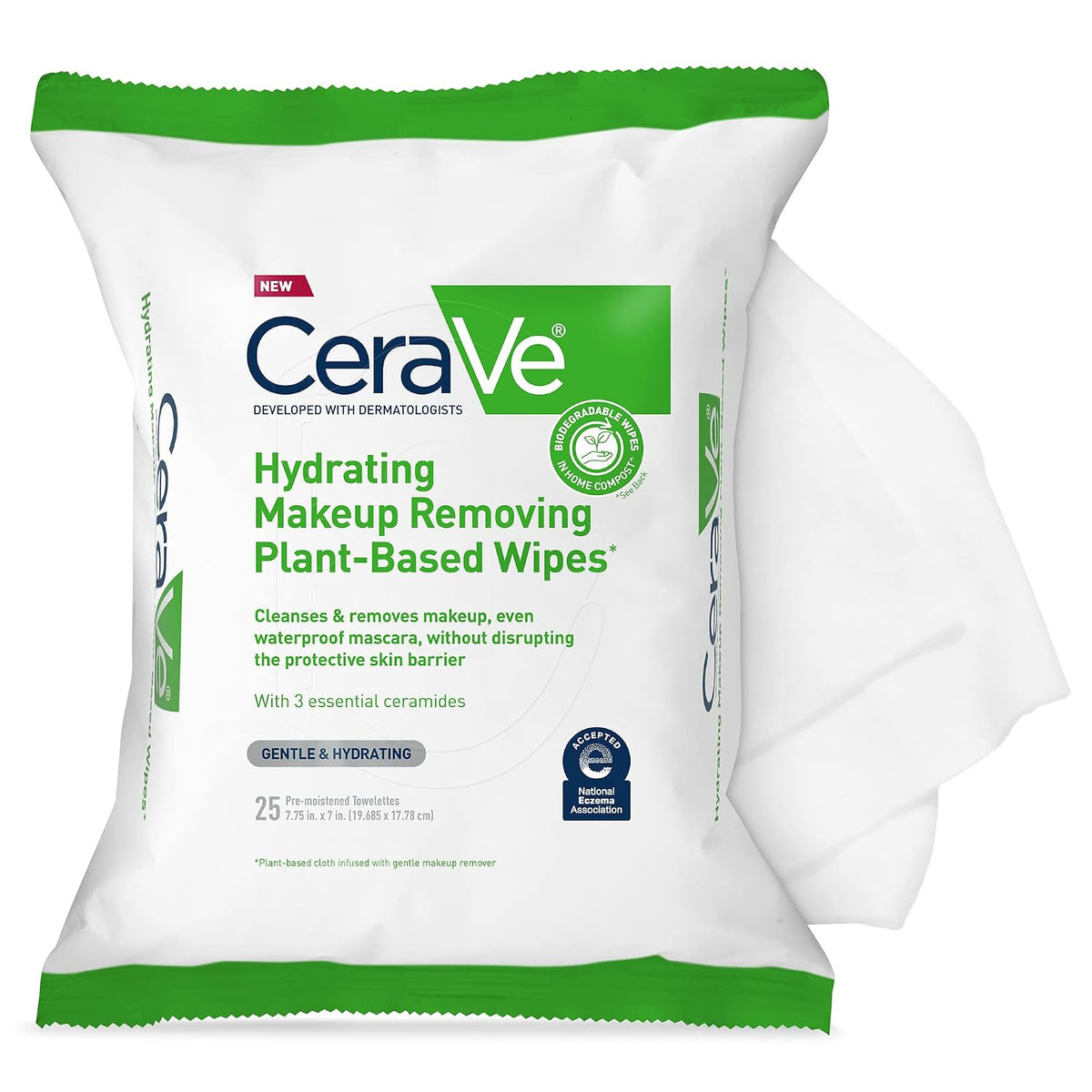 CeraVe hydrating face wipes with glycerin packaging