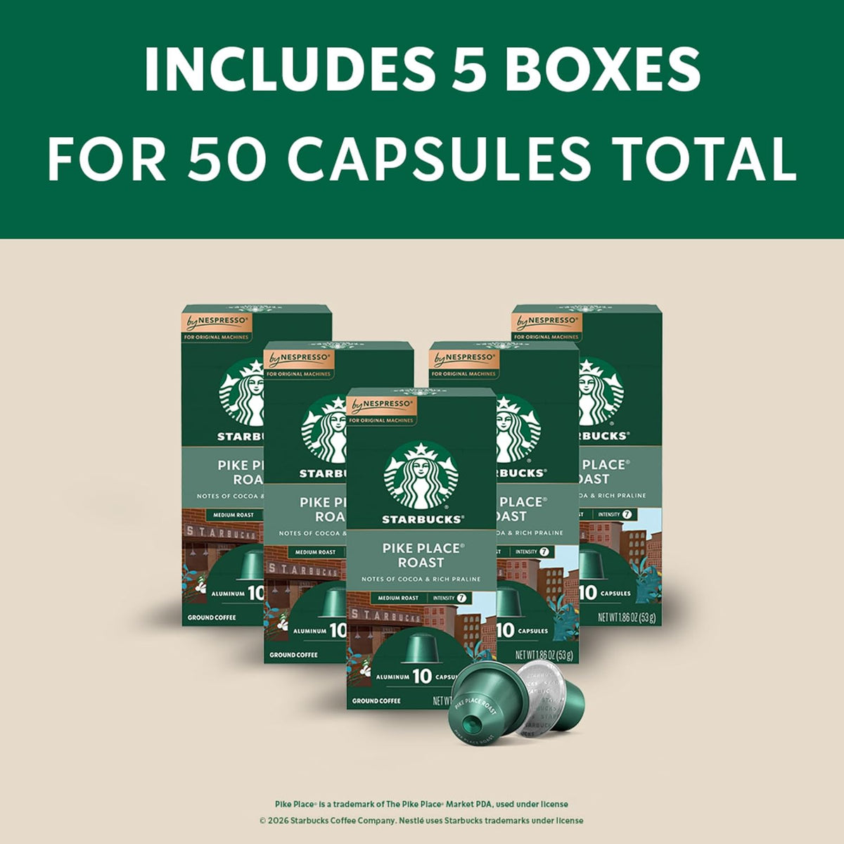 Aluminum coffee capsules for Nespresso Original machines