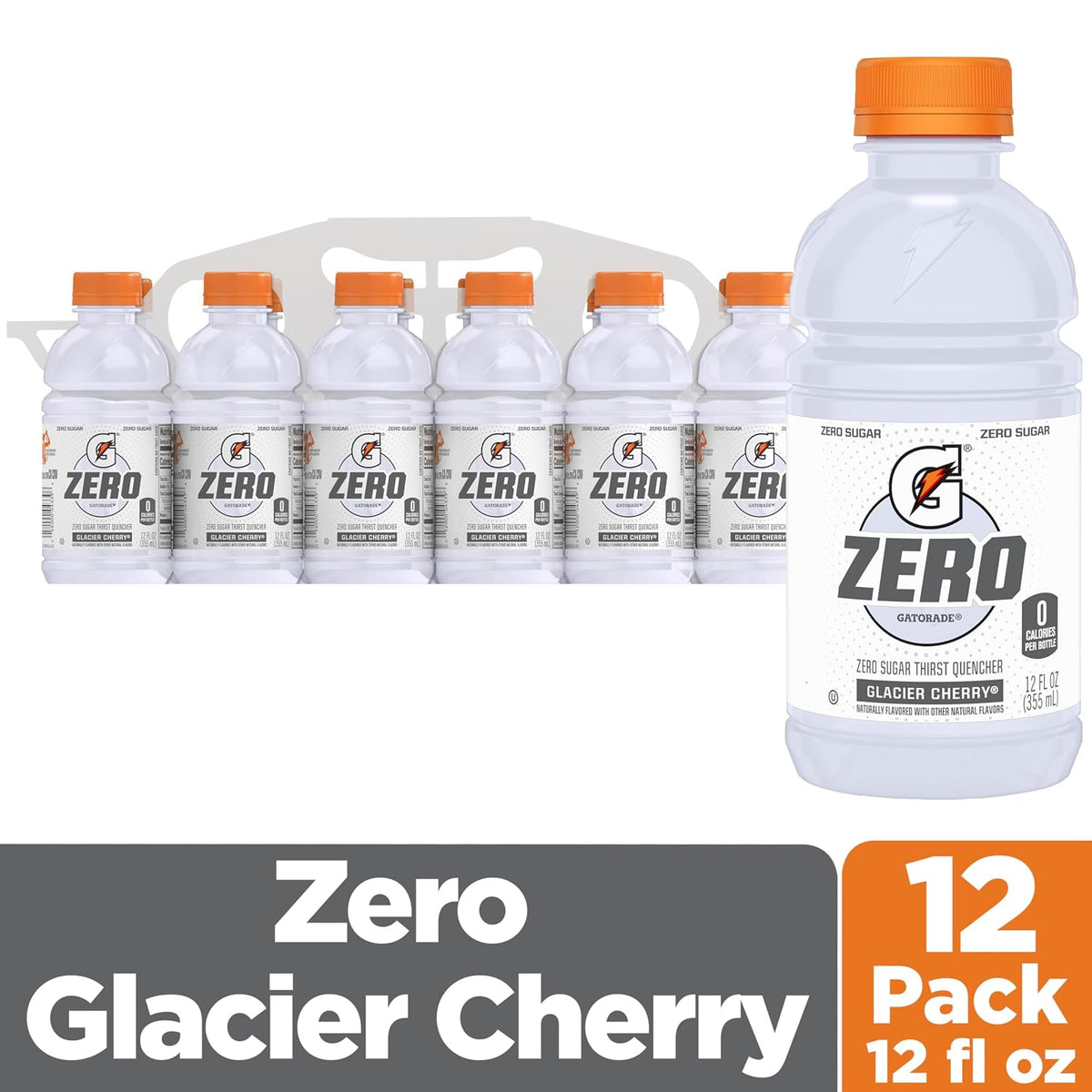 12-pack of Glacier Cherry Gatorade Zero bottles