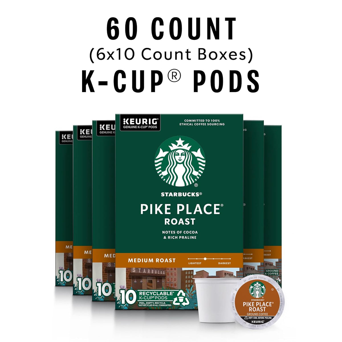 Pike Place Roast Starbucks K-Cup pods box