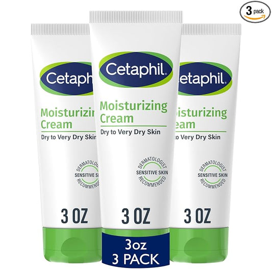 Cetaphil Moisturizing Cream Sensitive Skin 3 oz 3 pack