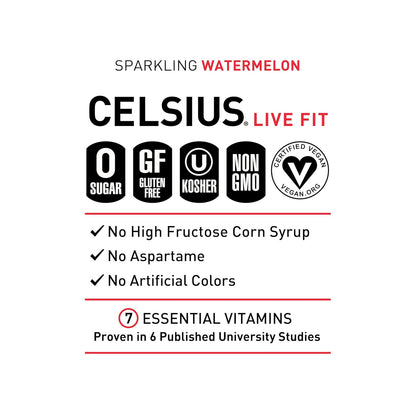 CELSIUS Sparkling Watermelon zero sugar energy drink