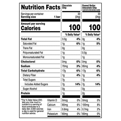 Quaker Chewy chocolate chip granola bars 30 count