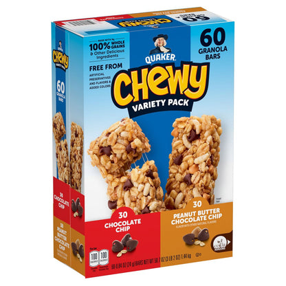 Quaker Chewy peanut butter chocolate chip granola bars 30 count