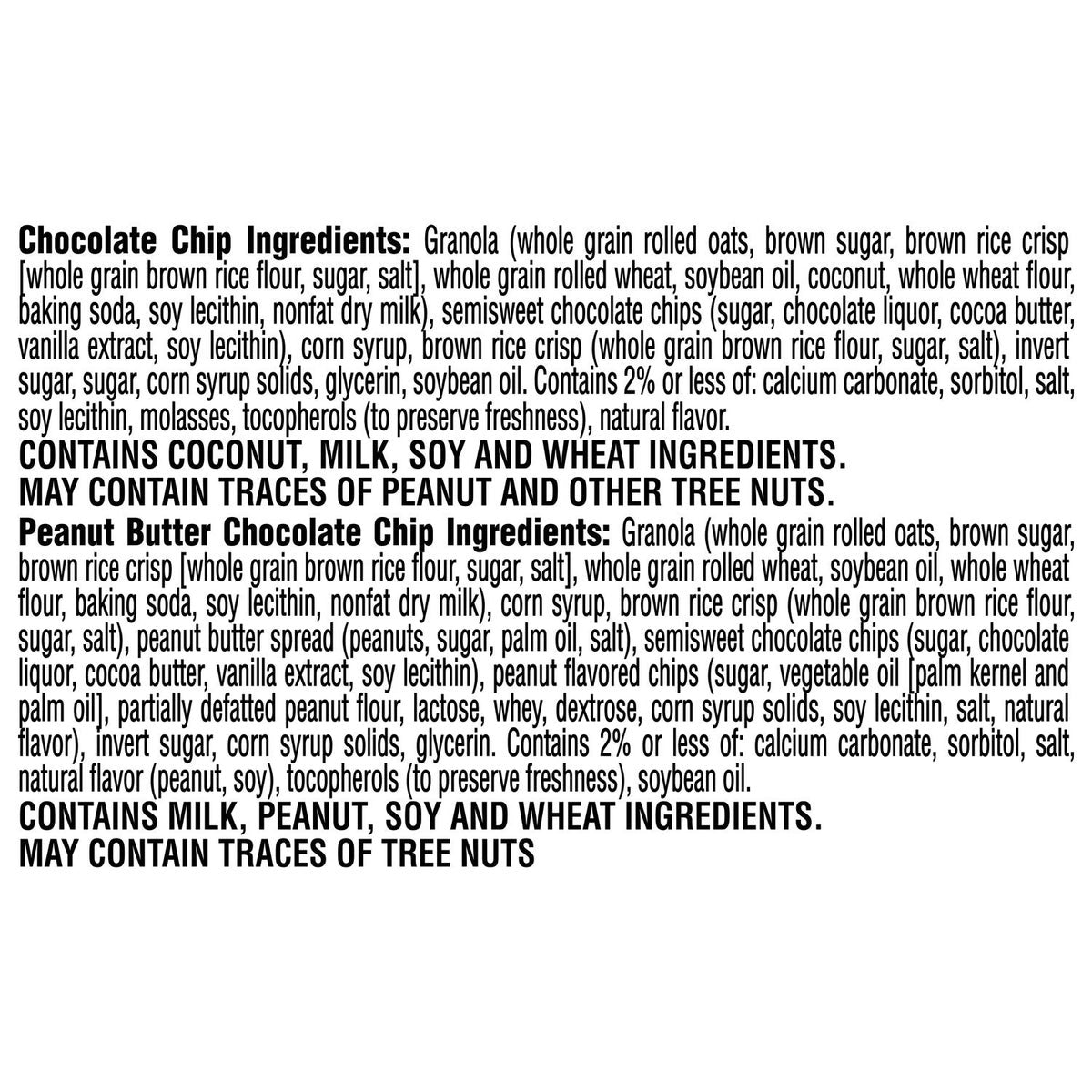 Quaker Chewy granola bars 0.84 oz snack size