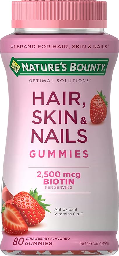 Nature's Bounty Hair Skin and Nails Vitamin Gummies bottle
