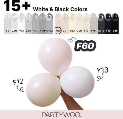 PartyWoo beige balloons for birthdays and baby showers