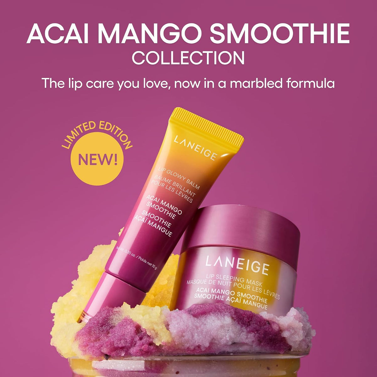 Korean skincare lip balm with glossy finish