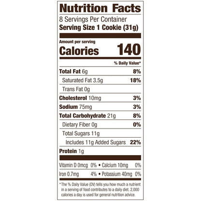 Pepperidge Farm 8.6 oz chocolate chunk cookie package