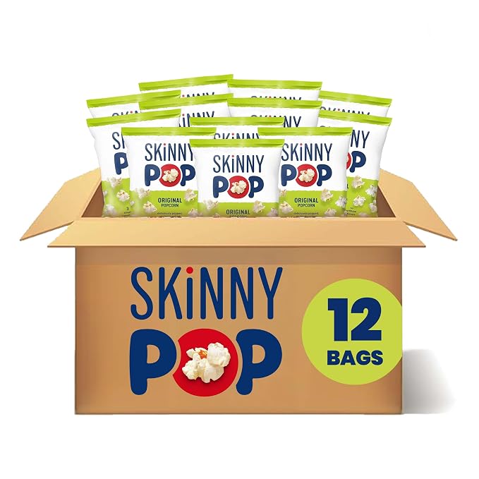 SkinnyPop Original gluten-free popcorn 12-count pack