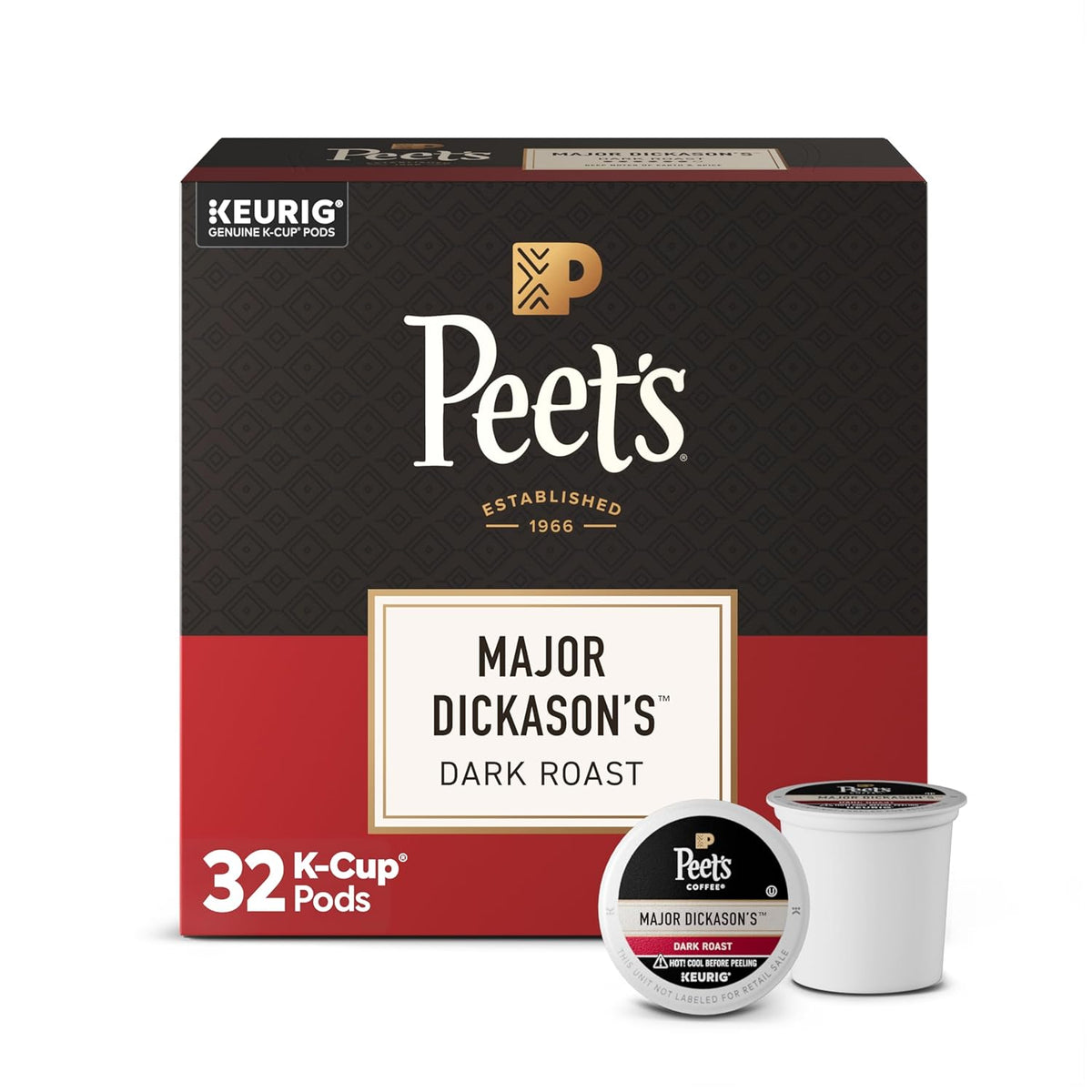Peet's Coffee dark roast single serve coffee pods box