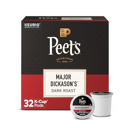 Peet's Coffee dark roast single serve coffee pods box