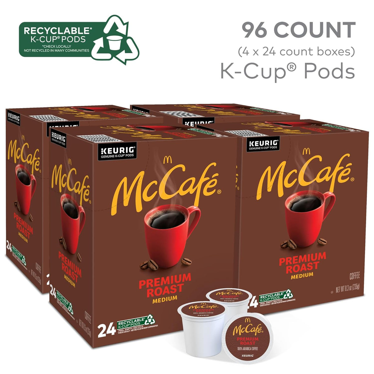McCafe Premium Roast Arabica coffee K-Cup pods