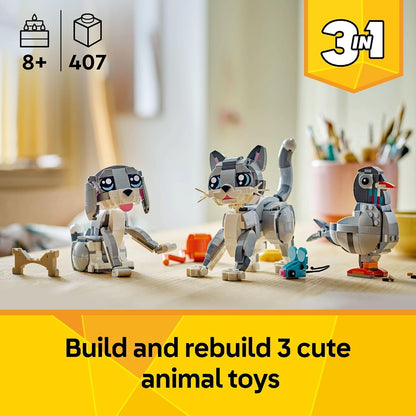 LEGO Creator pigeon toy build with breadcrumbs