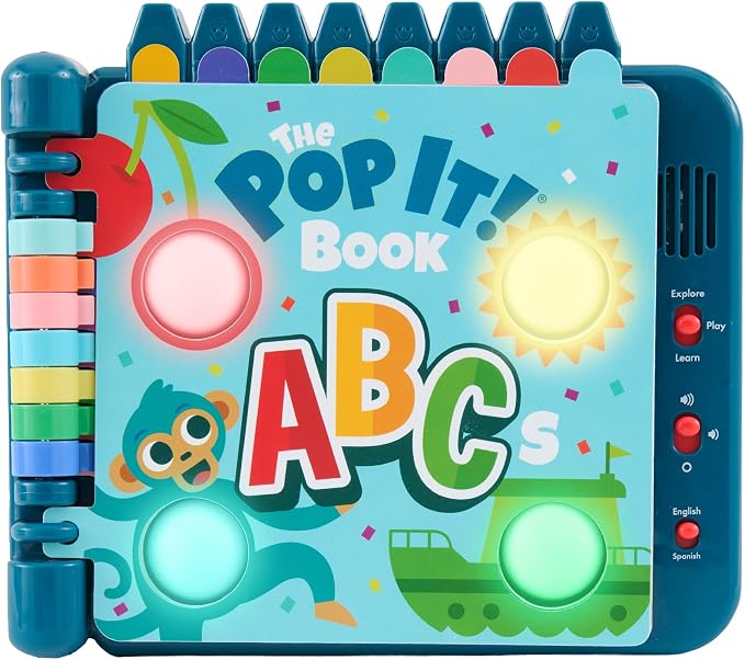 Interactive sensory Pop It learning book for ages 1 to 4